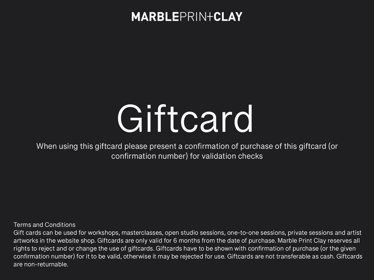 Marble Print and Clay Giftcard