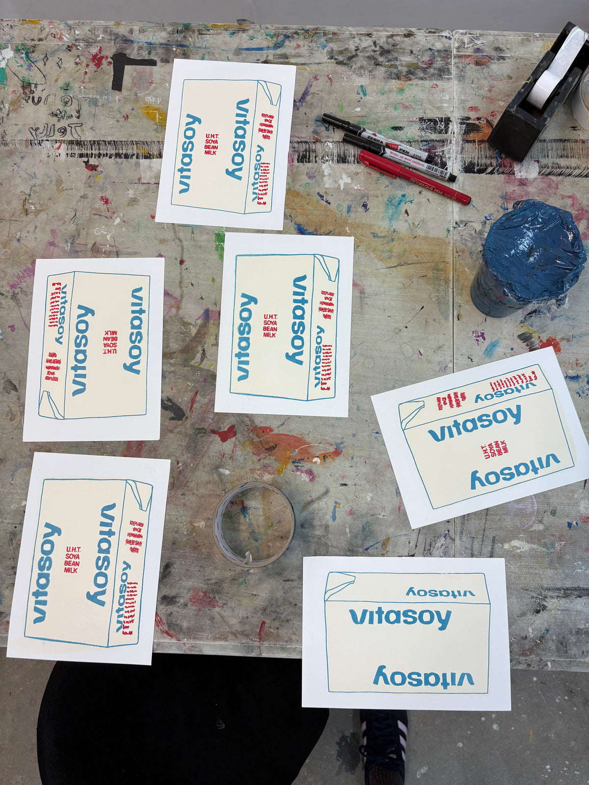 Hong Kong Snack Screenprint 4 layers Workshop