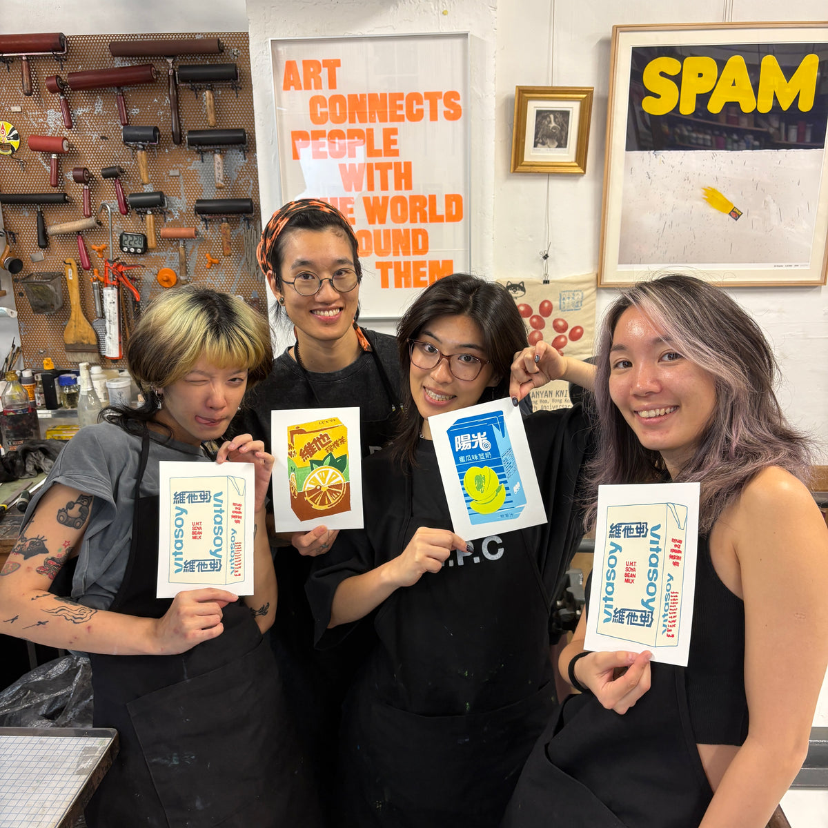 Hong Kong Snack Screenprint 4 layers Workshop