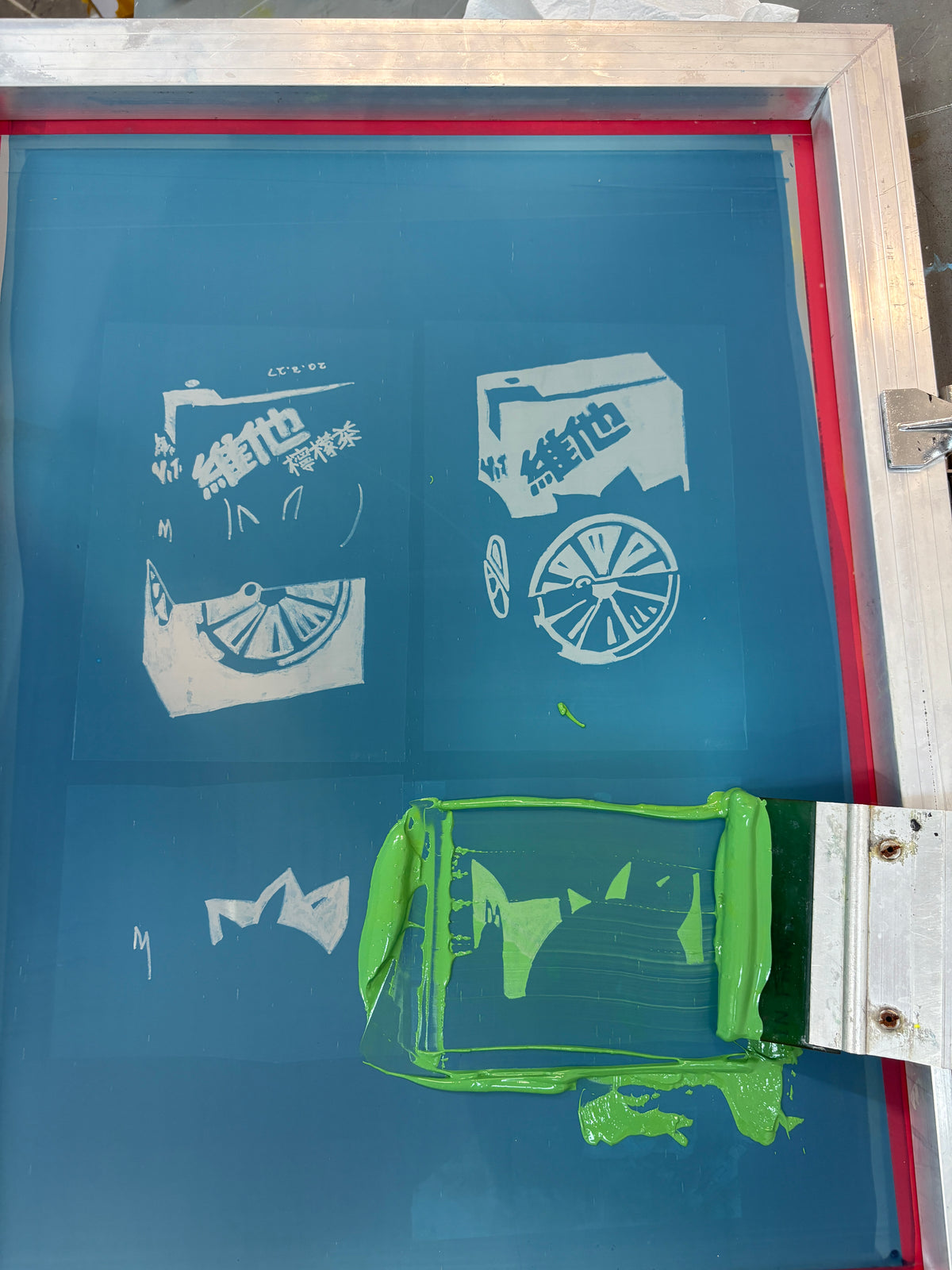 Hong Kong Snack Screenprint 4 layers Workshop