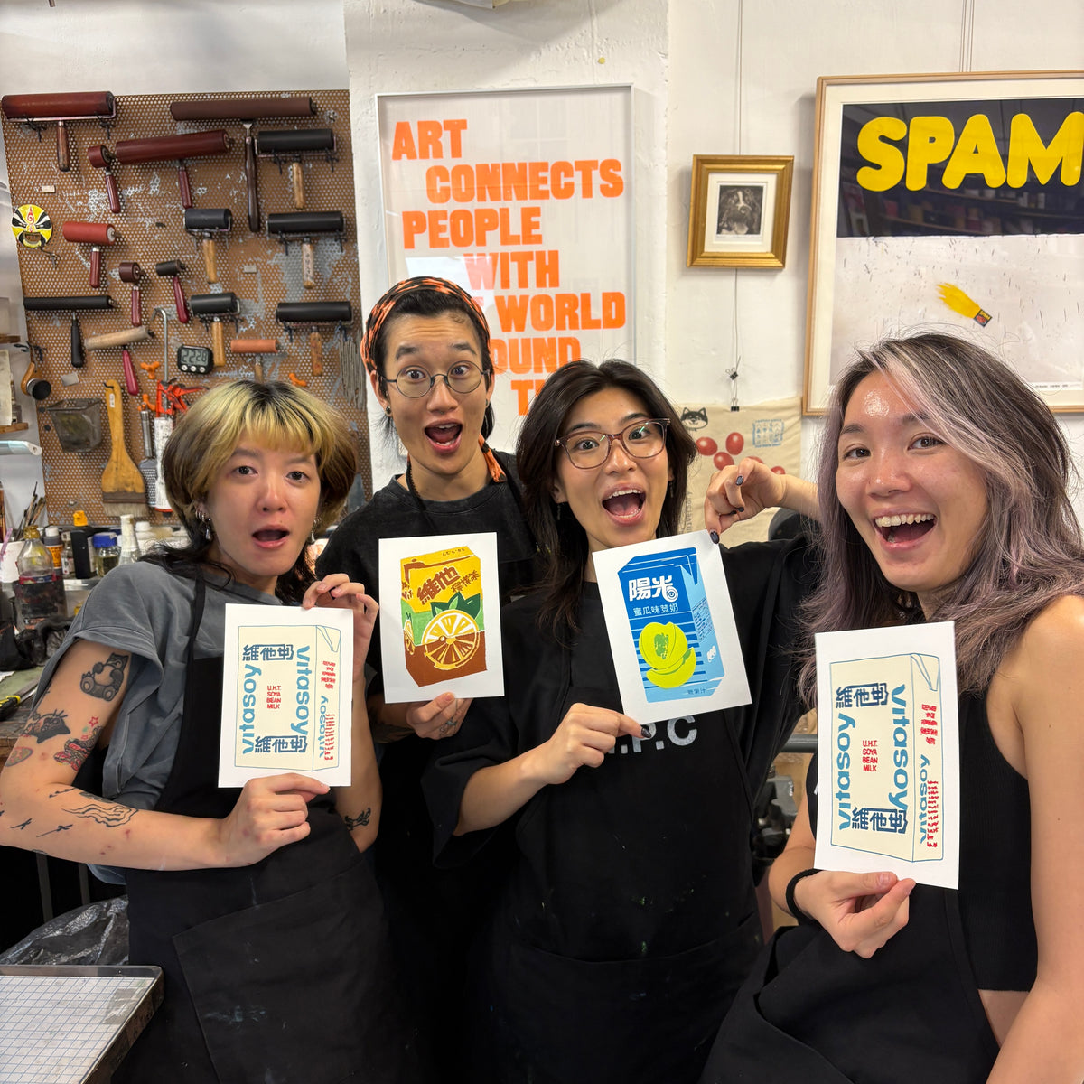 Hong Kong Snack Screenprint 4 layers Workshop