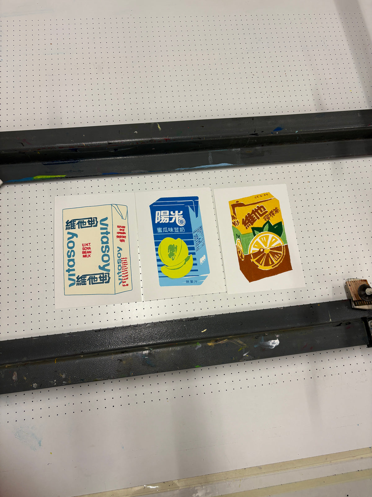 Hong Kong Snack Screenprint 4 layers Workshop
