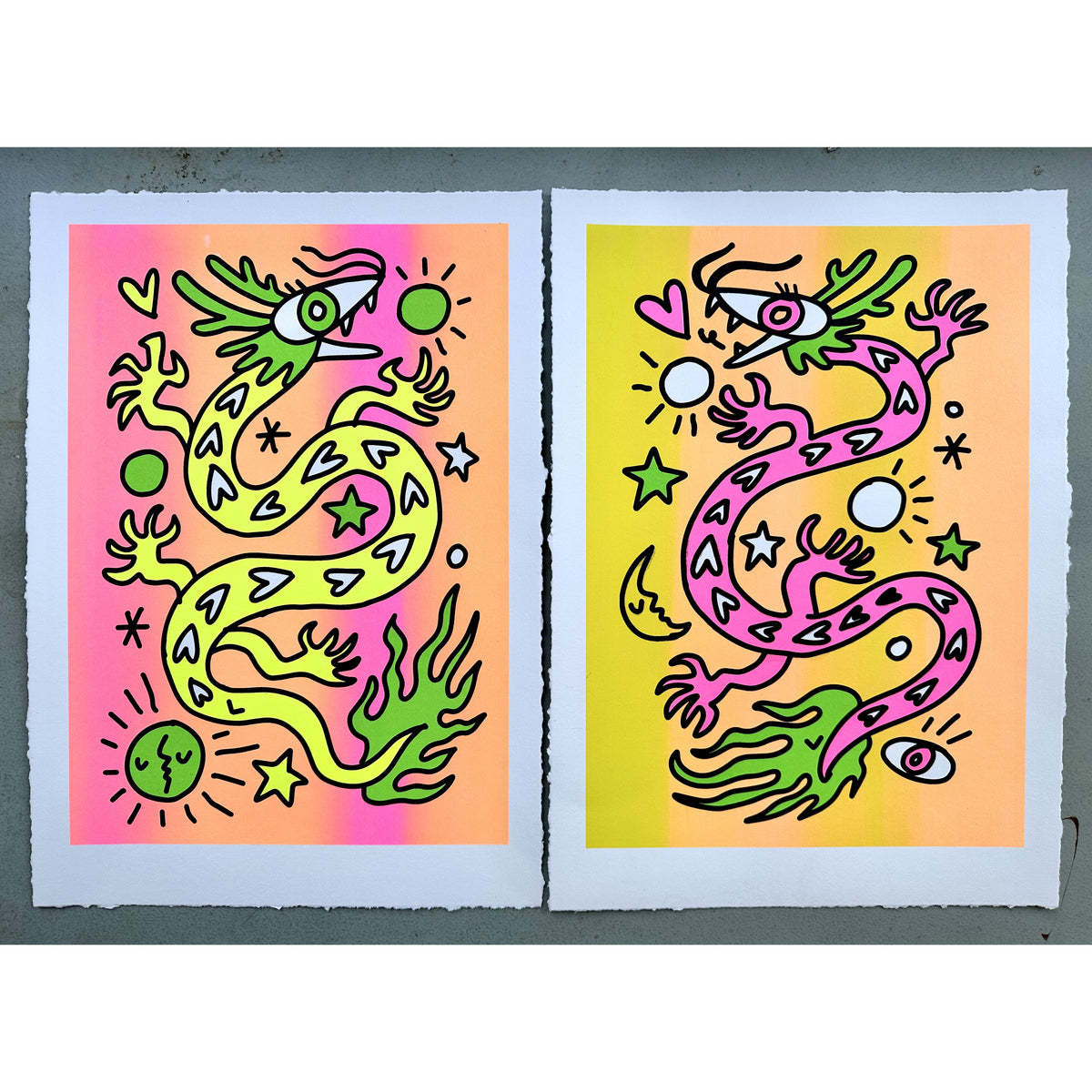 Double Blessings (Year of the Dragon) / 雙龍出海 (龍年年畫)