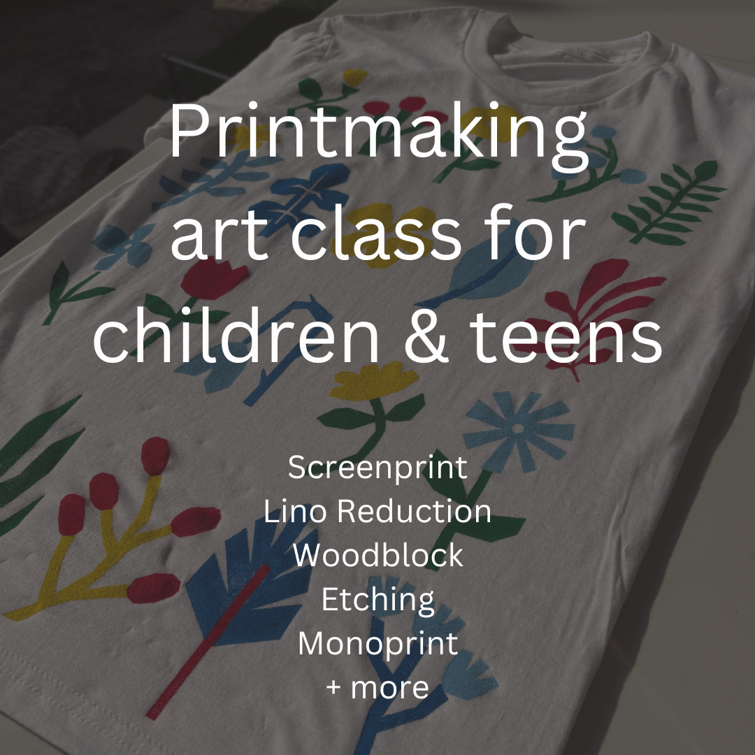 Printmaking course for teens / Art class / Afterschool Art Lesson