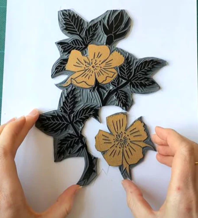 Lino Block Printmaking Workshop: Jigsaw + Ombre (4 Hours)