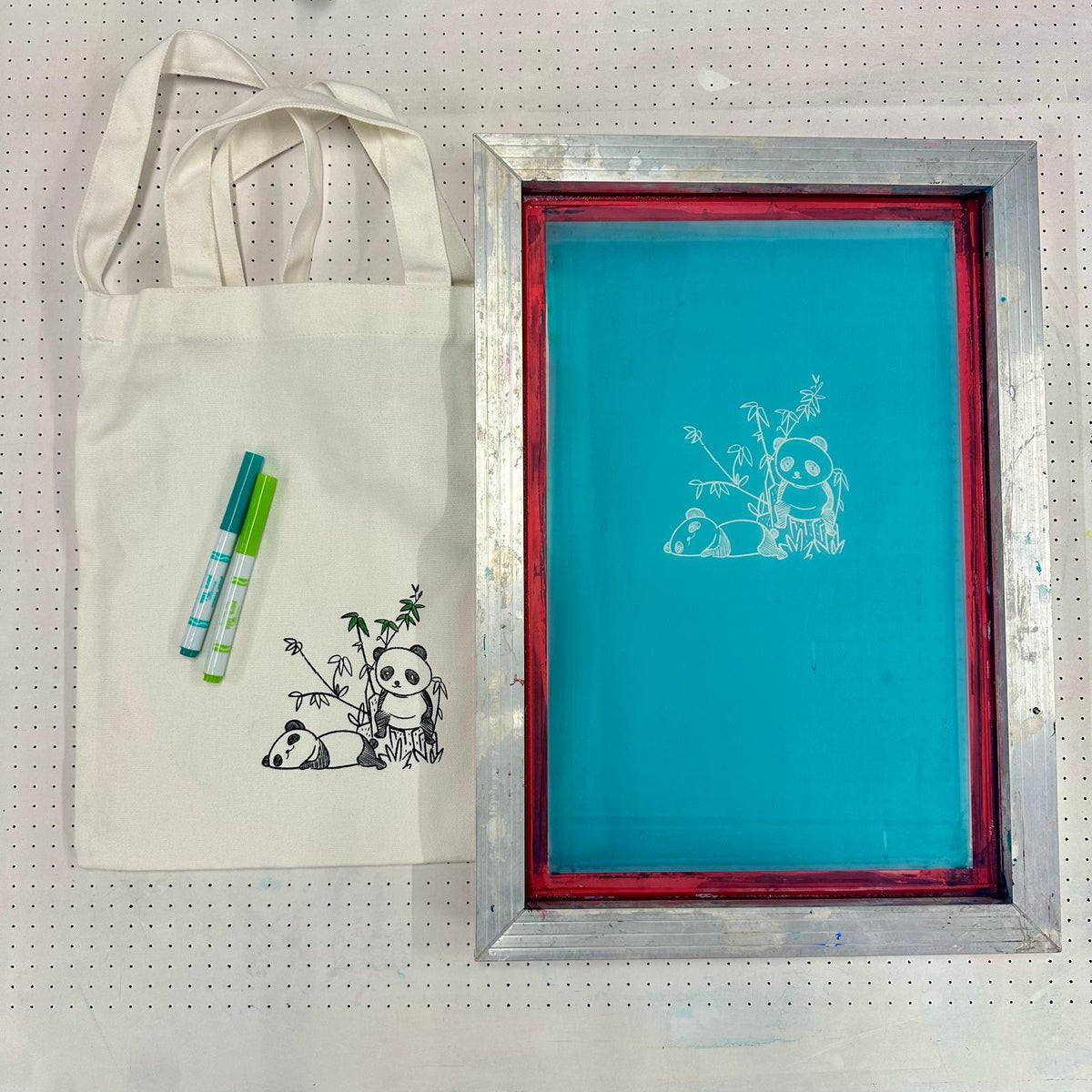 Screen printing tote bag class with David Jasper Wong