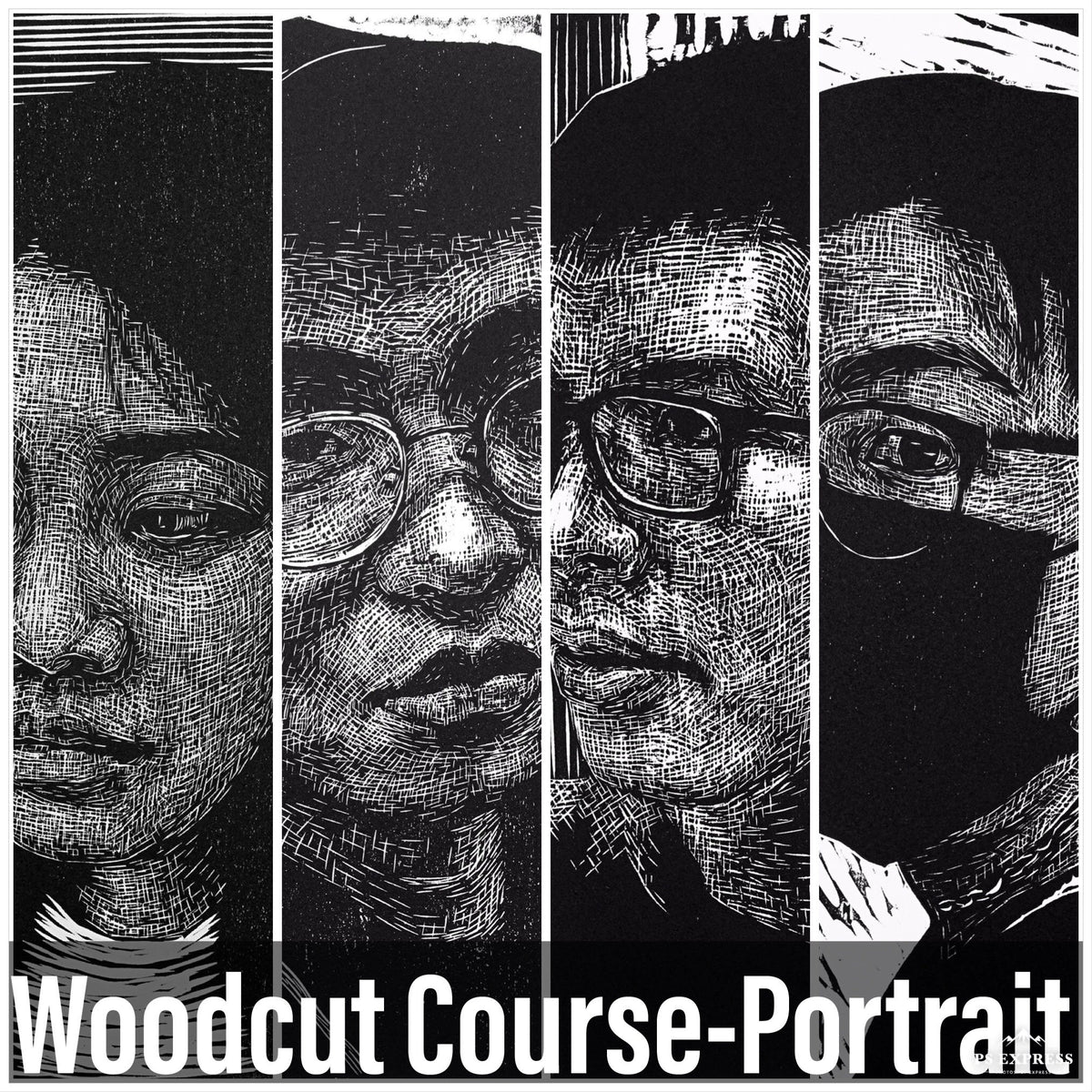 Woodcut Portrait One-Day Workshop 黑白木刻工作坊：人物肖像