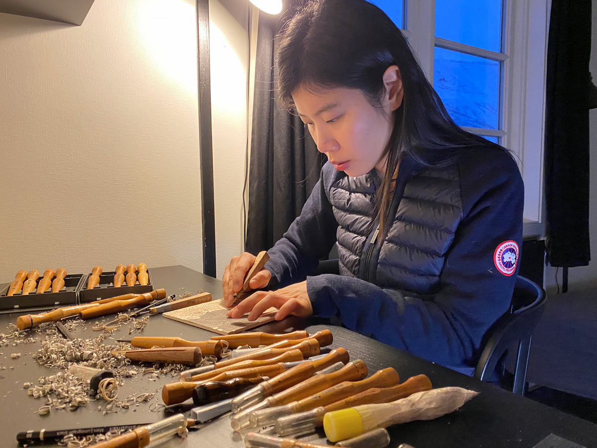 Arctic Woodcut Workshop taught by Michelle Fung