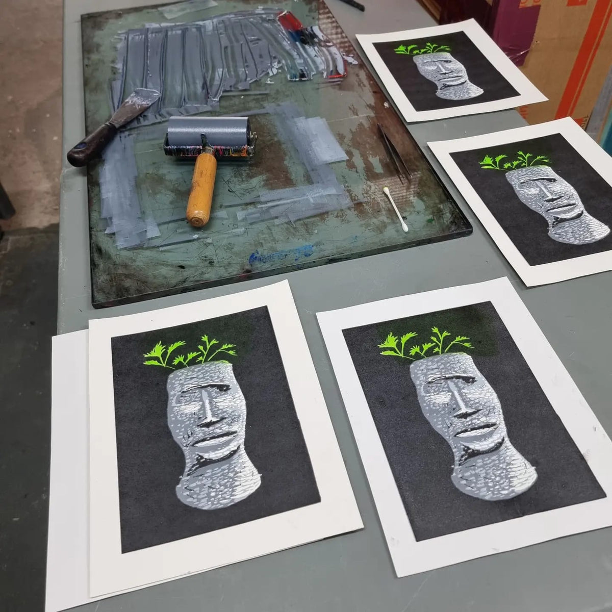 Beginners Reduction Linocut Taught by Lucy Parris