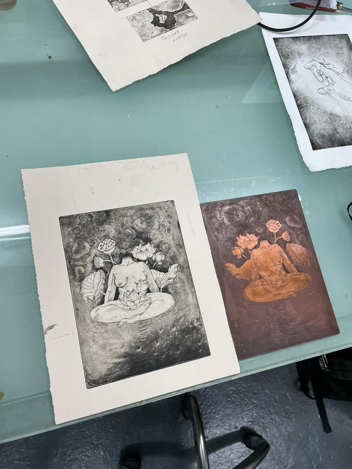 3 level repeating Copper Etching Masterclass Course with Erika Shiba