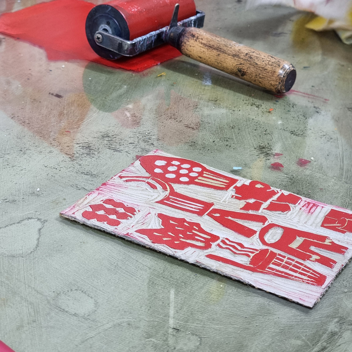 Beginners Reduction Linocut Taught by Lucy Parris March 11